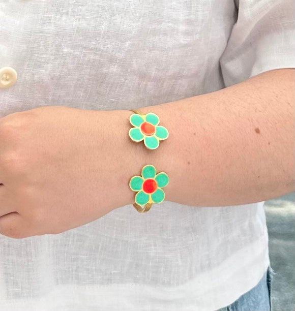 Colorful Petals Cuff Bracelet - Designs by Uchita