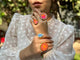 Fusion Of Gems Enamel Ring - Designs by Uchita