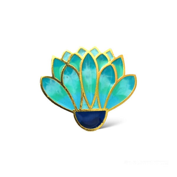 Bloom Lotus Enamel Ring - Designs by Uchita