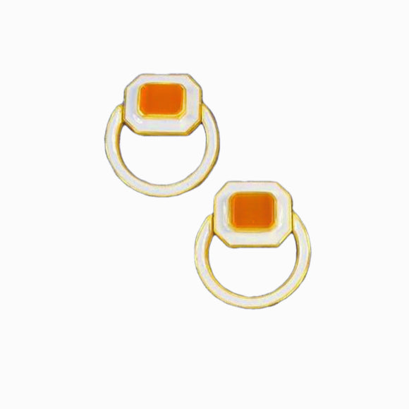 Nazm: 22k Gold Plated Gemstone Earrings