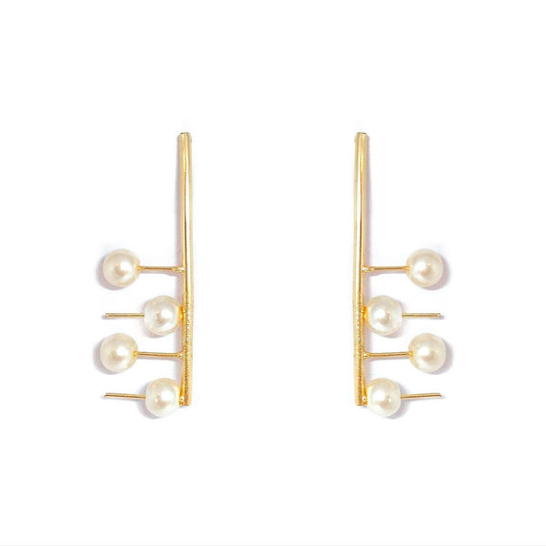 Disco: Freshwater Pearl Earrings 22ct Gold Plated