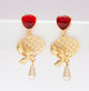 Natural Red Ruby Handmade Earrings - Designs By Uchita