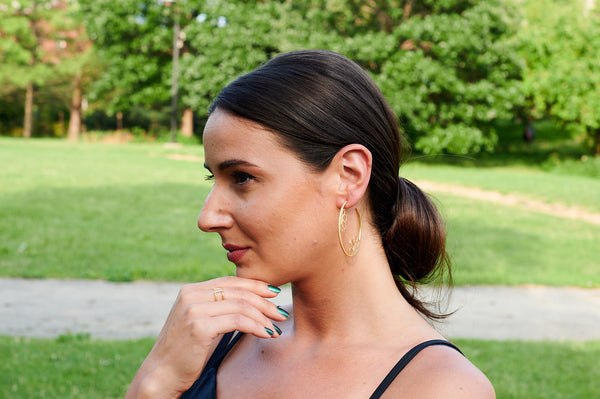 Modern Floral Earrings - Designs By Uchita