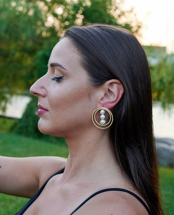 Cultured Pearl Handmade Earrings - Designs By Uchita