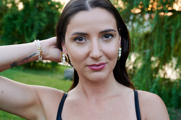 Cultured Pearl Handmade Earrings - Designs By Uchita